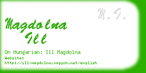 magdolna ill business card